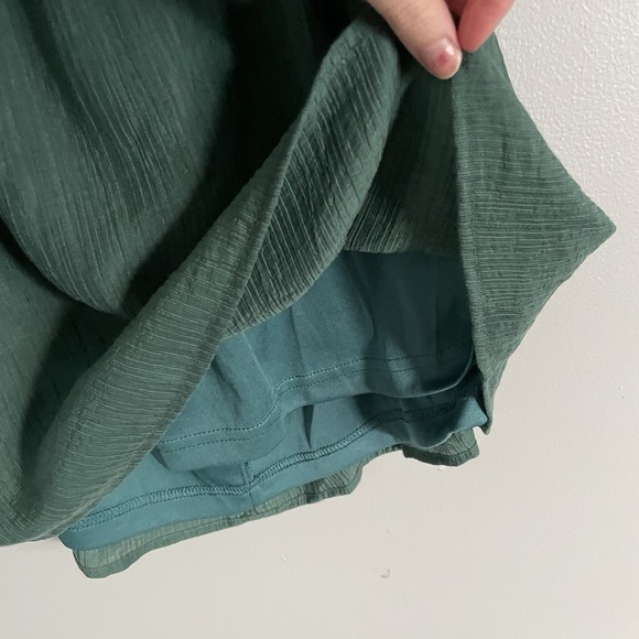 Women's Flutter Sleeve Mini Dress Hunter Green Size S Tie‎ Back Fairy Party Soft - Picture 5 of 14